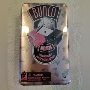 BUNCO Deluxe Party Game in Collectible Tin 2-12 Players NEW Factory Sealed.